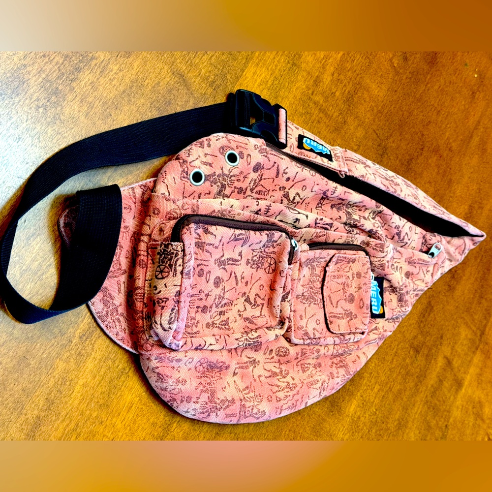 Meru Sling Bag Pink Sling Bag Backpack Small 10" x 16"